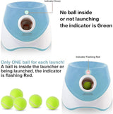 DS NA Automatic Dog Ball Launcher with 15 Mini Tennis Balls & Mesh Bag
