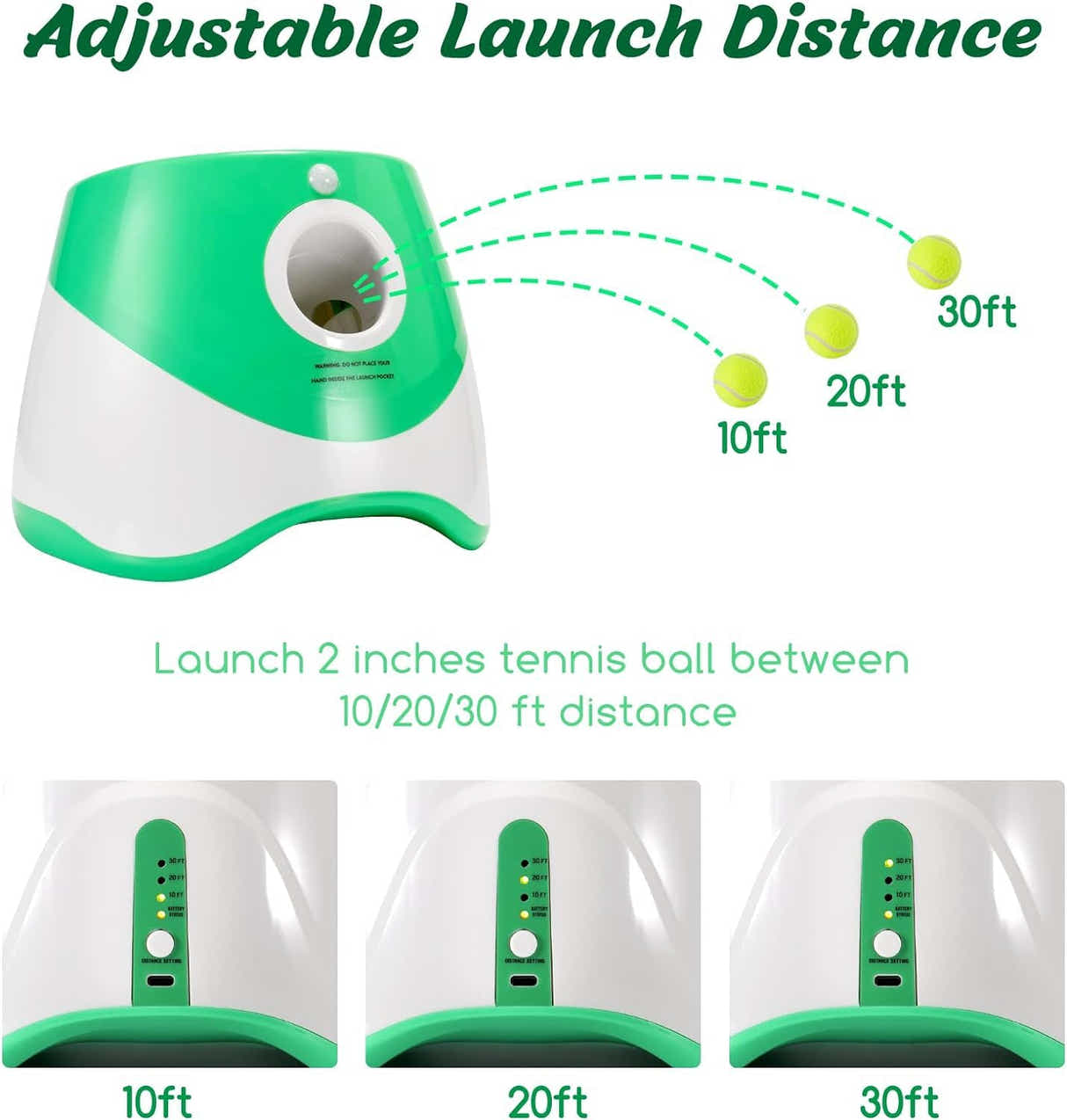 DS NA Automatic Dog Ball Launcher with 15 Mini Tennis Balls & Bag
