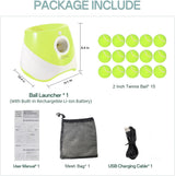DS NA Automatic Dog Ball Launcher with 15 Mini Tennis Balls & Mesh Bag – Recharg