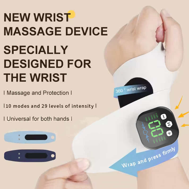 DS NA Smart Wrist Massage Brace with 10 Modes & 29 Intensity Levels