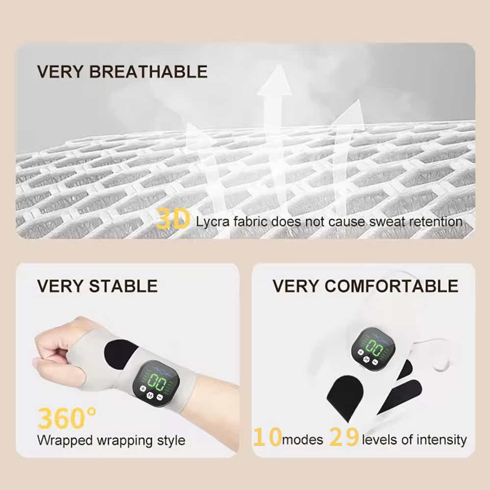 DS NA Smart Wrist Massage Brace with 10 Modes & 29 Intensity Levels