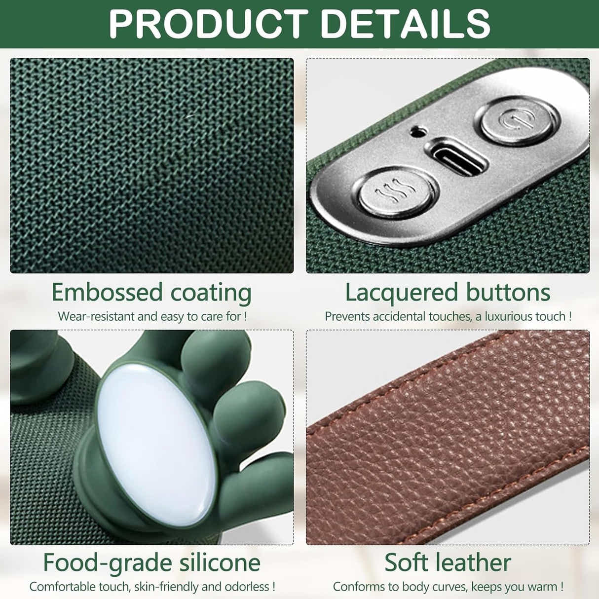 DS NA Hand-Like Neck & Shoulder Massager with 4D Kneading and Heat – Portable