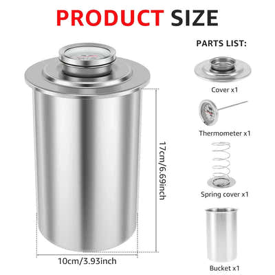 DS NA Stainless Steel Ham Maker with Thermometer
