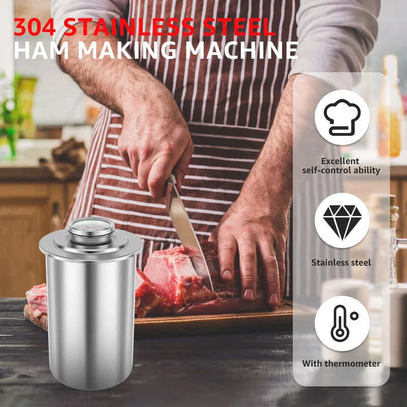 DS NA Stainless Steel Ham Maker with Thermometer
