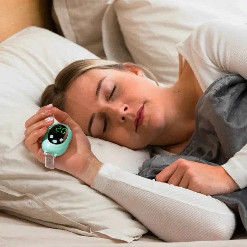 DS NA Microcurrent EMS Sleep Aid Device Palm Pulse Massager Blue