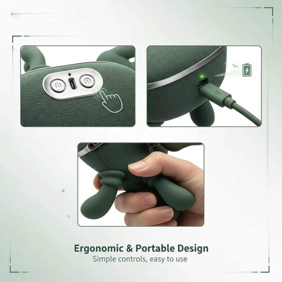 DS NA Massager, Real Hand Simulation Shiatsu Deep Tissue Electric Massager for N