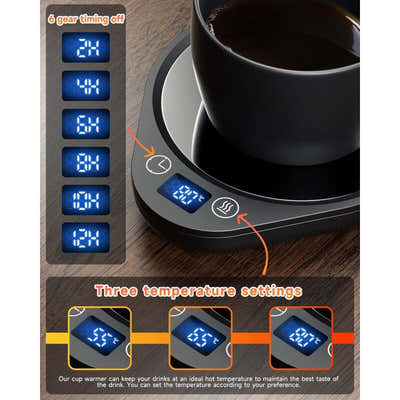 DS NA Coffee Mug Warmer With 3 Temperature Settings Electric Beverage Warmer