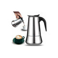 DS NA 12-Cup Italian Coffee Maker In Stainless Steel, Suitable For All Types Of