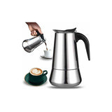 DS NA 12-Cup Italian Coffee Maker In Stainless Steel, Suitable For All Types Of