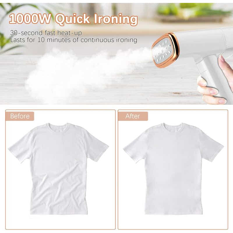 DS NA Garment Steamer, Mini Portable Iron, 30S Fast Heat-Up, 1000W, 120Ml,