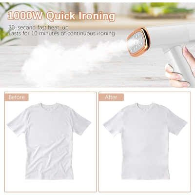 DS NA Garment Steamer, Mini Portable Iron, 30S Fast Heat-Up, 1000W, 120Ml,