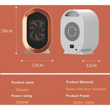 DS NA 1200W Electric Ceramic Fan Heater With 2 Heat Setting, Overheat Protection