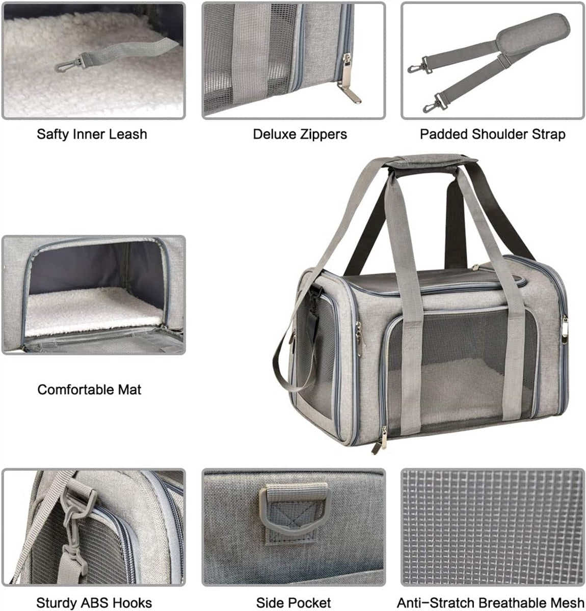DS NA Bicycle Panniers – Dog Carrier Bag for Airplanes & Travel (Small Dogs)