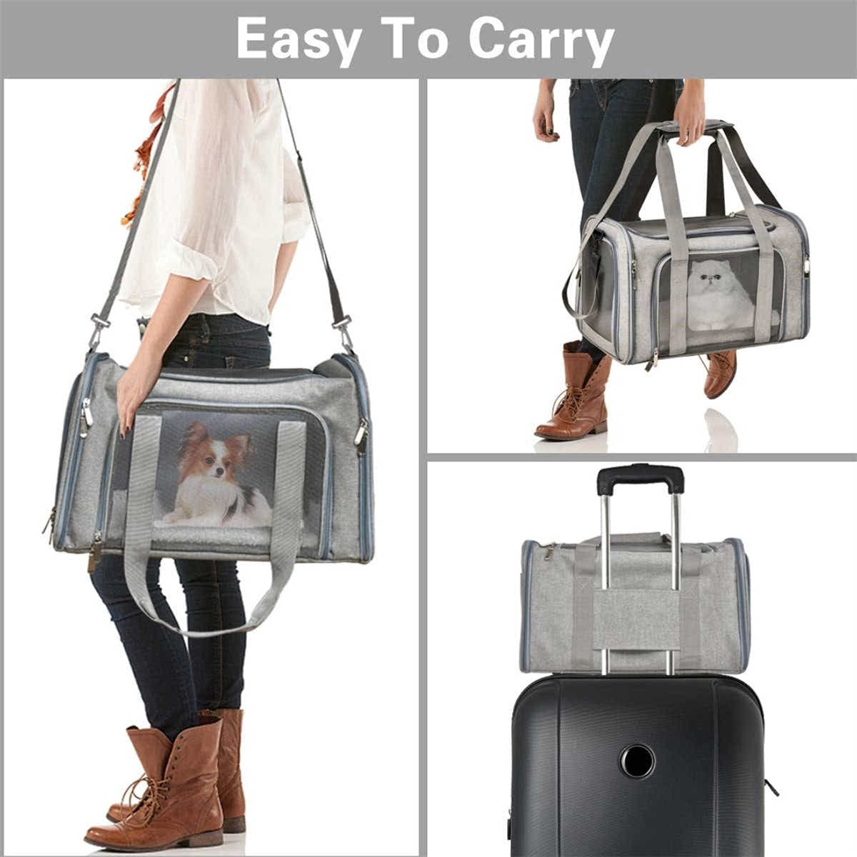 DS NA Bicycle Panniers – Dog Carrier Bag for Airplanes & Travel (Small Dogs)