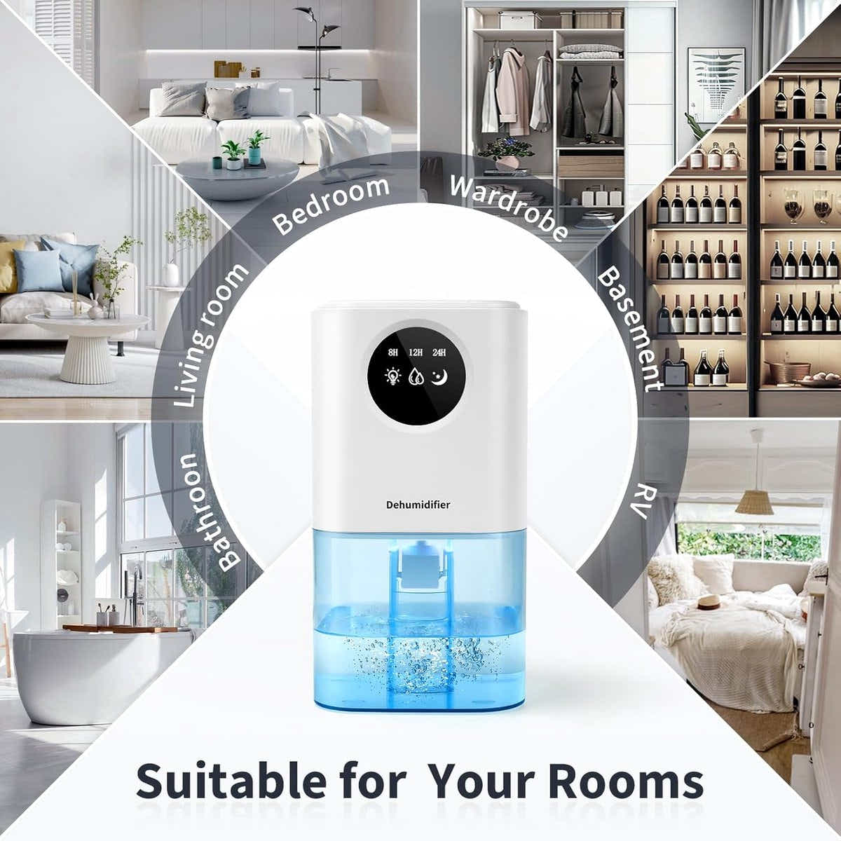DS NA Dehumidifier - Ultra-Quiet Smart Dehumidifier For Drying Laundry