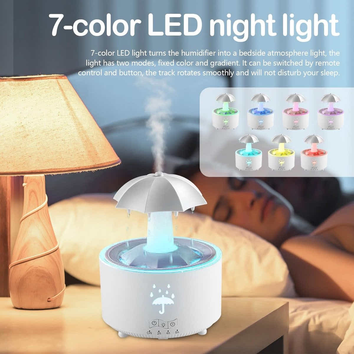 DS NA Aromatherapy Humidifier - Umbrella Humidifier - 300ml- 7-Color LED