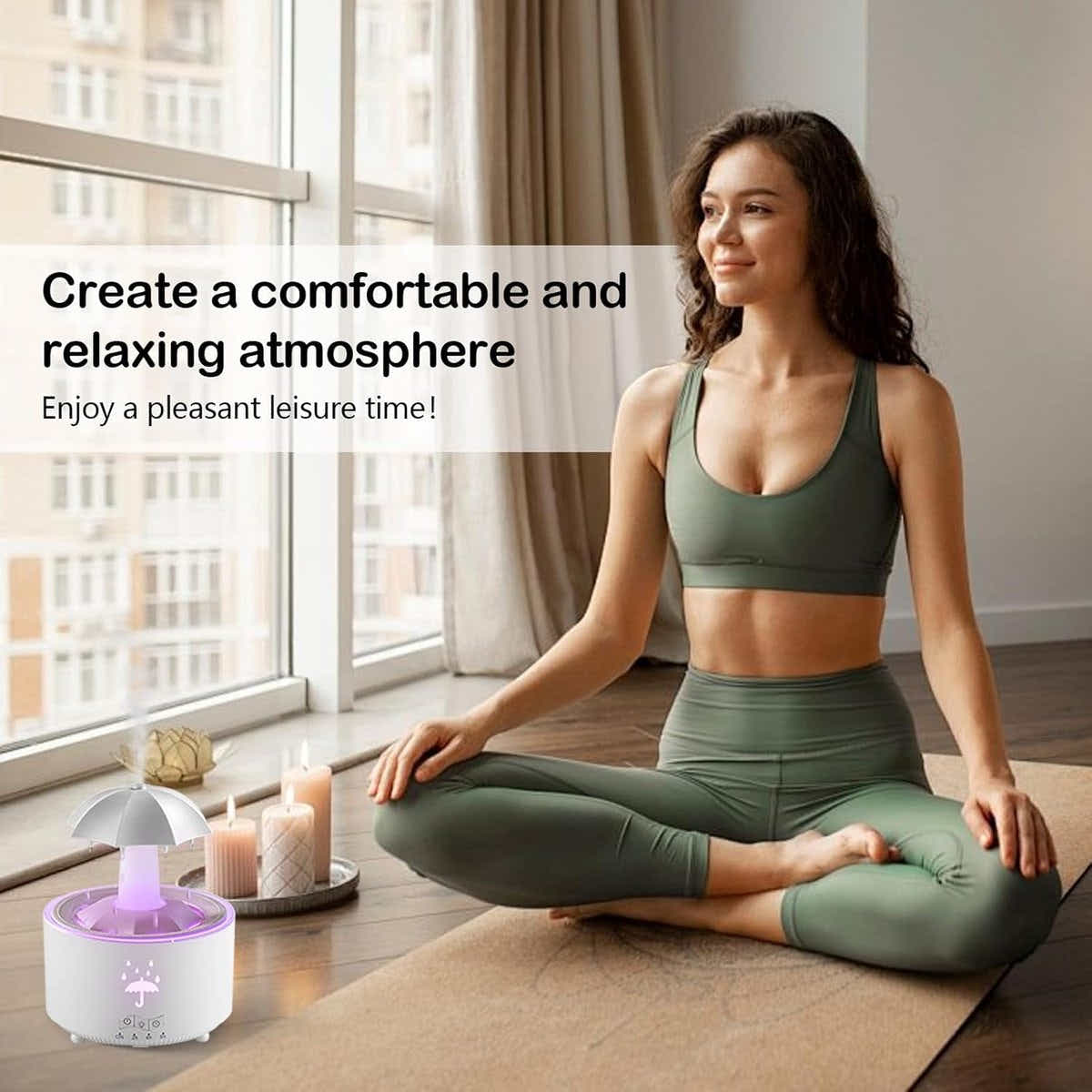DS NA Aromatherapy Humidifier - Umbrella Humidifier - 300ml- 7-Color LED