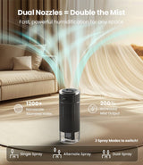 DS NA Humidifiers Mini desktop humidifier for travel, office - Black