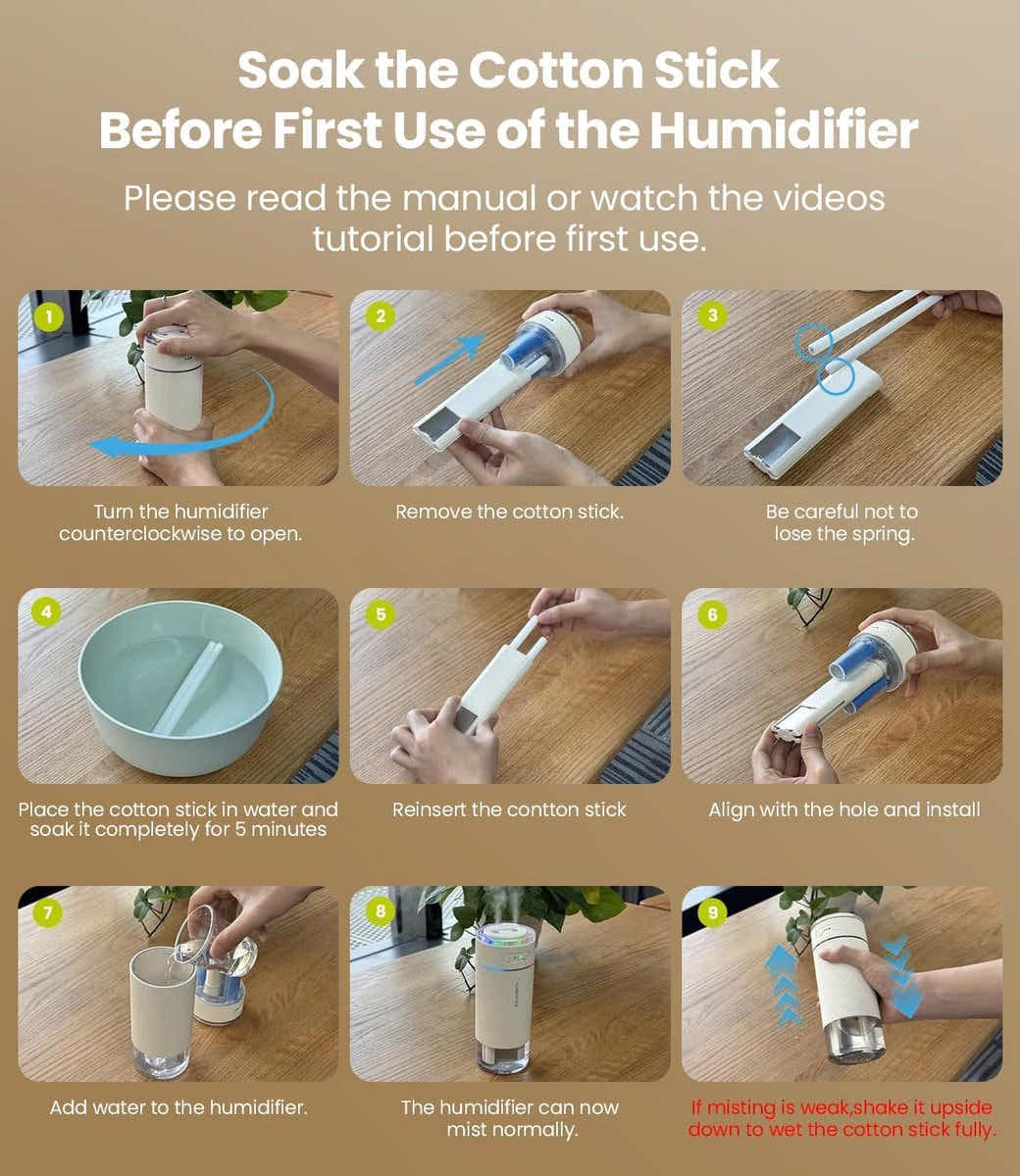DS NA Humidifiers  Mini desktop humidifier for travel, office