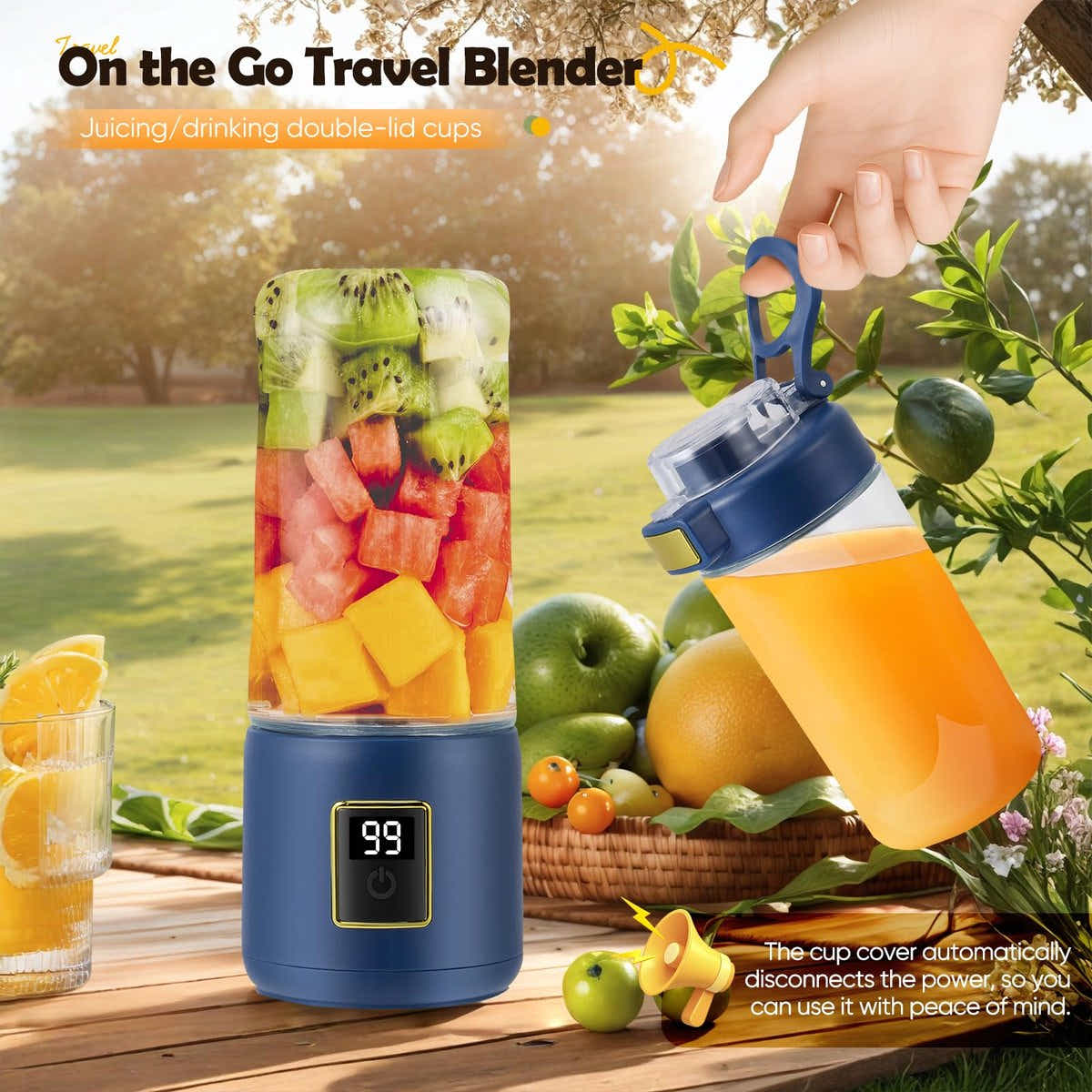 DS NA Portable Blender - Mini Blender - 12 Blades - Portable - On-the-Go Blender