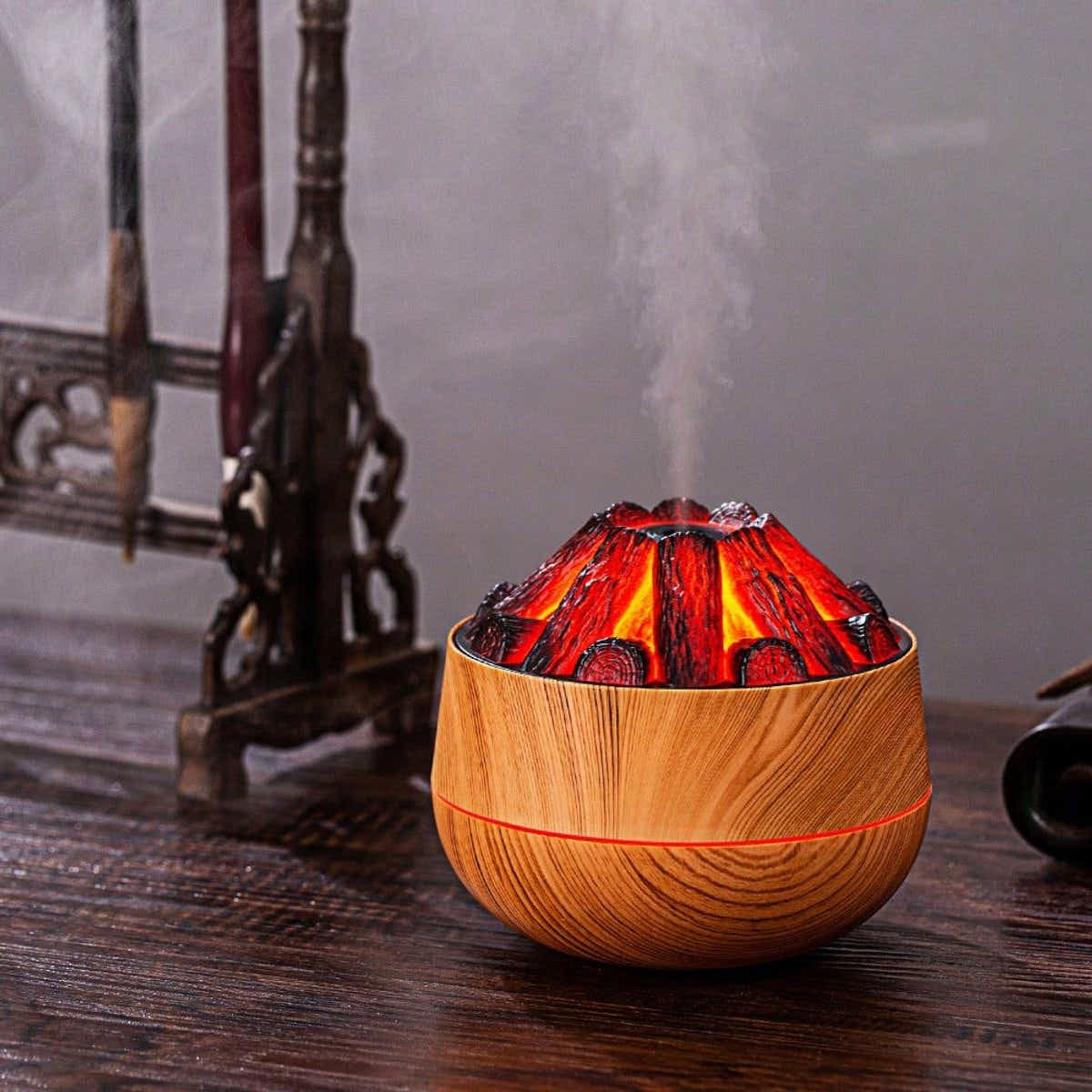 DS NA Aromatherapy Air Humidifier - Flame Effect Aromatherapy Diffuser - 300ml
