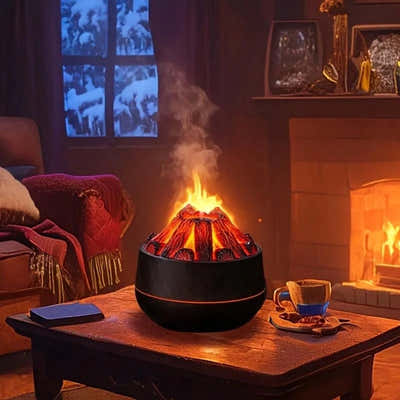 DS NA Aromatherapy Air Humidifier - Flame Effect Diffuser - 300ml