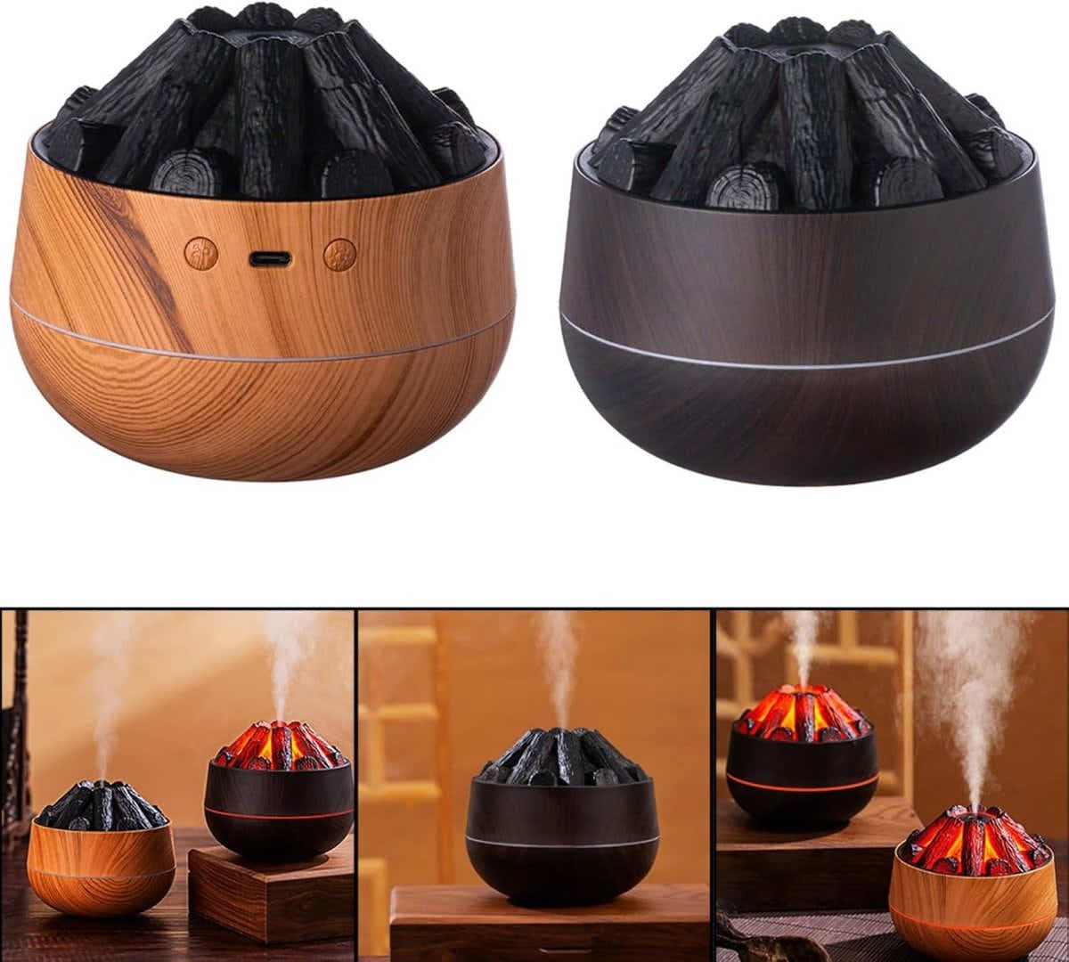DS NA Aromatherapy Air Humidifier - Flame Effect Diffuser - 300ml