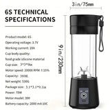 DS NA Blender - Mini blender - Smoothie maker - Rechargeable mini blender