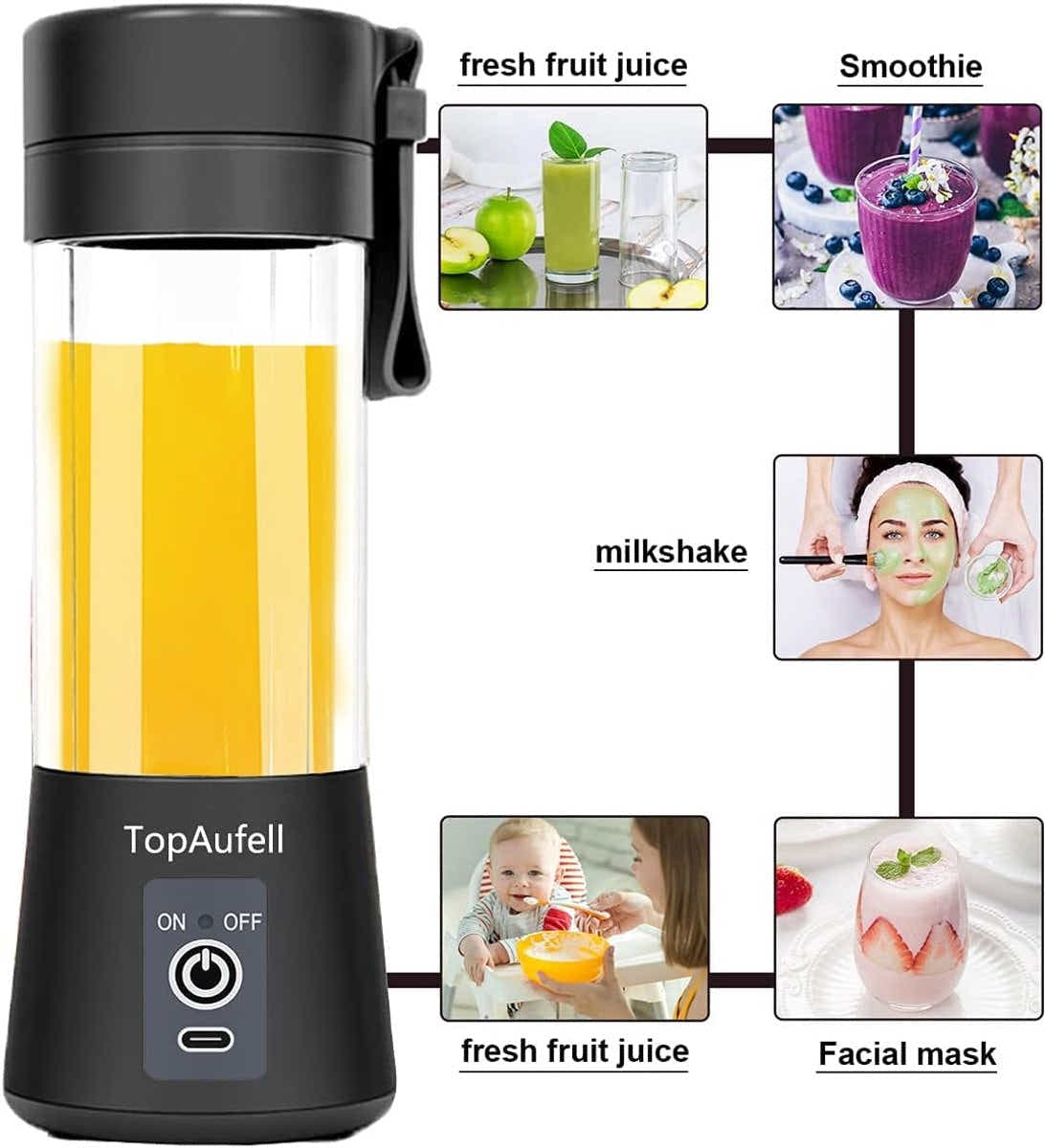 DS NA Blender - Mini blender - Smoothie maker - Rechargeable mini blender