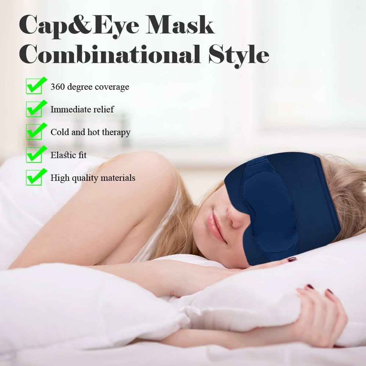 DS NA Migraine Relief Hat – Cooling & Heating Eye Mask for Headache Relief