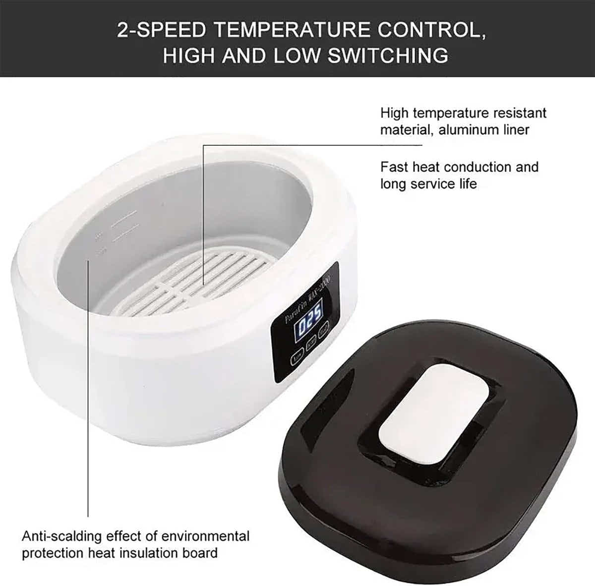 DS NA Paraffin wax warmer - Candle wax melting pot with handle and heat-insulati