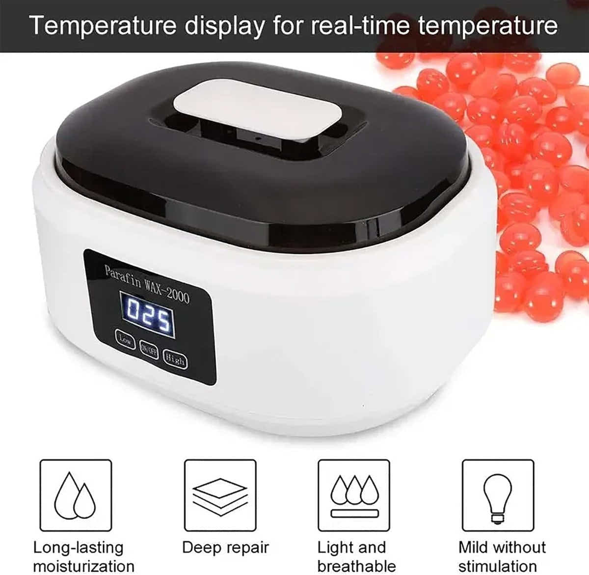DS NA Paraffin wax warmer - Candle wax melting pot with handle and heat-insulati