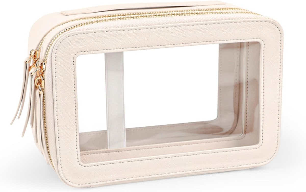 DS NA Transparent Toiletry Bag – Travel Makeup & Cosmetic Organizer
