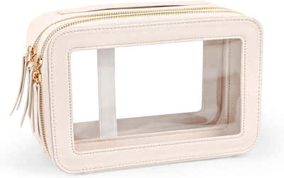 DS NA Transparent Toiletry Bag – Travel Makeup & Cosmetic Organizer