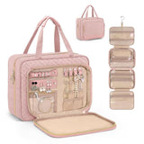 DS NA Pink Hanging Travel Toiletry Bag – Large Makeup Organizer Bag