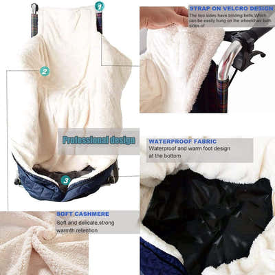 DS NA Wheelchair Blanket Footmuff – Windproof & Waterproof Unisex Cashmere