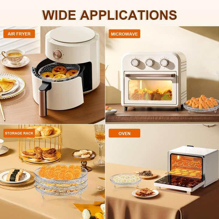 DS NA Multi-layer air fryer rack (3 round layers) - baking pan