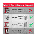 DS NA 304 Stainless Steel Bowl Compatible with KitchenAid Classic and Artisan 4.