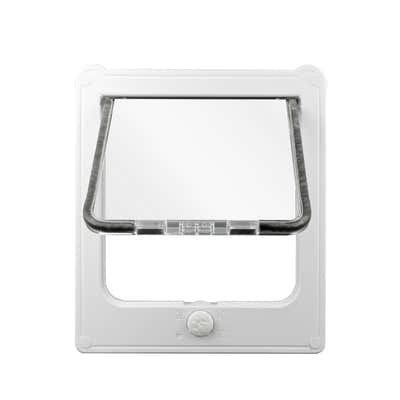 DS NA Cat Mate cat flap, white, comfortable for cats to get in and out
