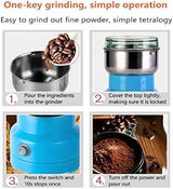 DS NA Multifunction Smash Machine Grinder, Ultra Fine Dry Food Grinder, Electric