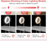 DS NA New Clip-on Magnifying Mirror with LED Light, Rechargeable Light Up Makeup