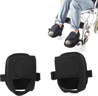 DS NA 2PCS Wheelchair Shoe Holders, Oxford Wheelchair Anti-Fall Restraint Shoes