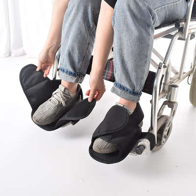 DS NA 2PCS Wheelchair Shoe Holders, Oxford Wheelchair Anti-Fall Restraint Shoes