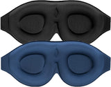 DS NA 2 Pack 100% Blackout Sleep Masks Most Comfortable Contoured Eye Cups