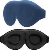 DS NA 2 Pack 100% Blackout Sleep Masks Most Comfortable Contoured Eye Cups