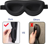DS NA Sleep Masks for Petite Face Small Head, 3 Pack Stitched Eye Masks