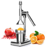 DS NA Stainless Steel Manual Press Fruit Squeezer Handheld Orange Lemon Maker Ve