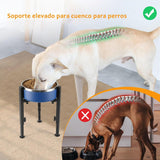 DS NA Dog Food Bowl Stand - Metal Elevated Dog Food Dispenser - Adjustable Dog F