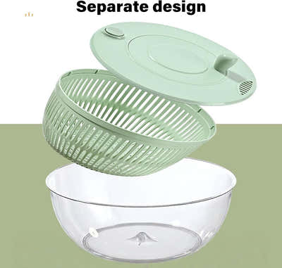 DS NA 2-in-1 Double Decker Vegetable Dryer - Fruit Salad Drainer - Six Replaceab