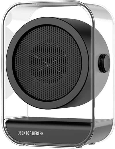 DS NA Electric Heater - Portable Electric Heater 2 Temperature Settings Black
